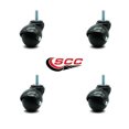 thumbnail image 2 of 2 Inch Gloss Black Hooded 3/8 Inch Threaded Stem Ball Casters Set of 4 SCC, 2 of 2