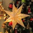 thumbnail image 5 of Colgantes colgantes de estrella hueca Decoración navideña 2024 para el hogar Regalos de Navidad Natal Noel Adornos navideños Año Nuevo 2025, 5 of 5