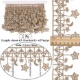thumbnail image 2 of 1 pc Star & Moon Polyester Lace Trim Ribbon Clothes Accessories Tan 2-3/4 inch(70mm) about 4.5~5 Yards/pc, 2 of 6