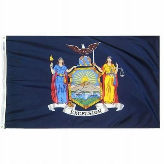 Annin Flagmakers 143860 3 ft. x 5 ft. Nyl-Glo New York Flag