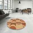 thumbnail image 3 of Ahgly Company Indoor Square Patterned Yellow Orange Area Rugs, 5' Square, 3 of 6
