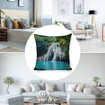 thumbnail image 3 of Waterfall trees blue pool linen throw pillowcase decoration pillowcase gifting preferred 24x24 inch cushion cover 2 sets sofa pillowcase sofa bedroom living room car, 3 of 8