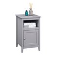 thumbnail image 7 of Home Square Storage Cabinet End Table with Shelf in Gray - Set of 2, 7 of 7