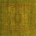 thumbnail image 1 of Ahgly Company Indoor Square Abstract Yellow Modern Area Rugs, 6' Square, 1 of 4