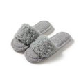 thumbnail image 2 of Xfvqtps Fuzzy Slippers for Womens Open Toe Curly Plush Solid Color Simplicity Fashion Non Slip Indoor Outdoor Warm Winter Cozy Fluffy Slippers Dark Gray, 2 of 8