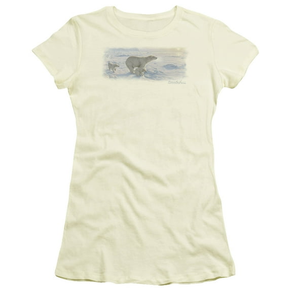 Wildlife On The Edge S/S Junior Women's T-Shirt Sheer Cream