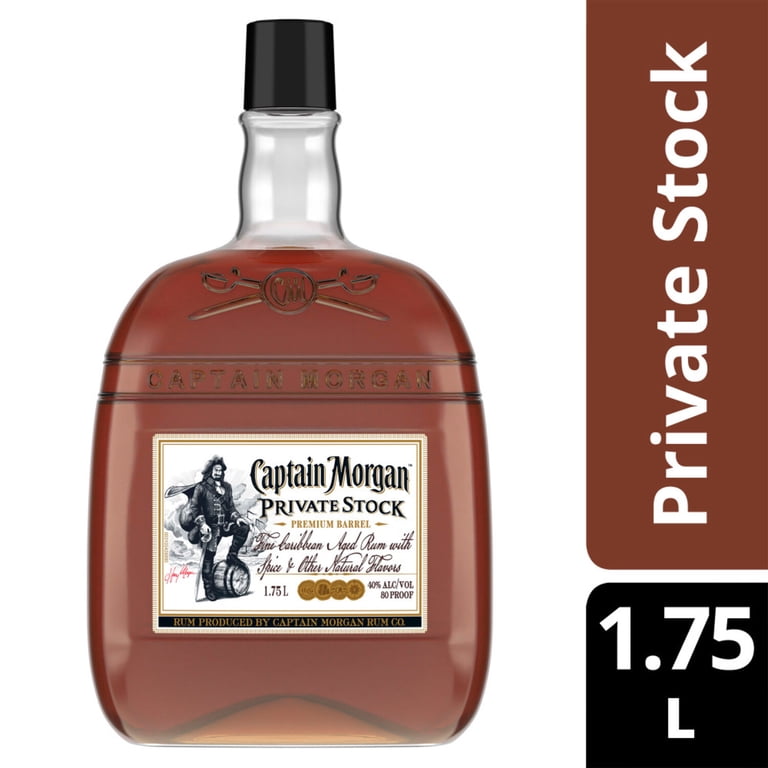 Captain Morgan Private Stock Spiced Rum, 1.75 L Bottle, 40.0% ABV