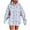 Bleu Clair, variante sur Horkkom Chandails à Capuchon d'Halloween pour Femmes Mode Décontractée Dames Hauts Imprimés à Manches Longues Blouse Chandails à Capuchon