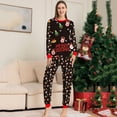 thumbnail image 2 of Fesfesfes Xmas Pjs Sets Parent-child Warm Christmas Set Printed Home Wear Pajamas Two-piece Mom Set, 2 of 5