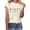 Beige, variant on QHWAUAKFBN T Shirts For Women Loose Fit ' Summer Cute Printed Glass Colored Short Sleeved Tshirts Top