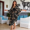 thumbnail image 2 of XYZCANDO Women Kaftan Dresses Plus Size V-Neck Batwing Sleeves Beach Cover Up Black Camo Hunting Caftan Dress Swimsuit Coverup for Women Bathing Suit Coverups Swim Cover Up Beach Wear, 2 of 7