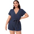 thumbnail image 1 of ORUYROP Jupe Workwear Asymétrique à Recouvrement Solide pour Femme, 1 of 7