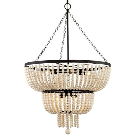 

Forged Bronze Tone Finish Chandeliers 25 Wide Steel Material Candelabra 8 Light Fixture