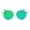 silver green, variant on SA106 Color Mirror Flat Lens Wire Rim Large Cat Eye Sunglasses Silver Mirror
