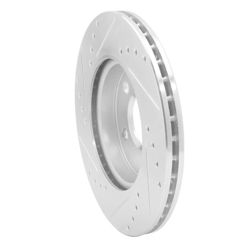 Dynamic Friction Company 631-32017R DFC Brake Rotor - Drilled And Slotted - Silver