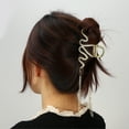 thumbnail image 3 of 1pc Metal Hair Claws Hair Clips Hair Barrettes for Women Gold Tone 4.29''x2.32''x1.02'', 3 of 7