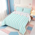 thumbnail image 2 of Erosebridal Abstract Geometric Stripes King Size Comforter Sets,Minimalist Lines Comforters King Size,Colorful Stars Reversible,3pcs,1 Comforter and 2 Pillowcases, 2 of 7