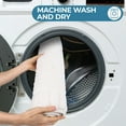 thumbnail image 6 of Superior Inaya Striped Shag Washable Bath Rug, Set of 2, Large, White, 6 of 11