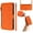Orange, variant on Premium Multifunctional Embossed Wallet Case for iPhone 17, with Crossbody & Wrist Strap, Card / Cash / Zipper Pockets, Magnetic Clasp Kickstand Stylish  PU Leather Cover, Black