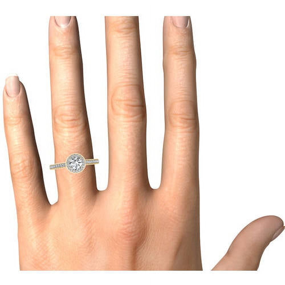 3/4 Carat T.W. Diamond Single Halo 14kt Yellow Gold Engagement Ring