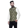thumbnail image 2 of Atasi Skull Printed Nehru Jacket Mens Bandhgala Ethnic Jacket Party Wear Wedding Clothing-Large, 2 of 4