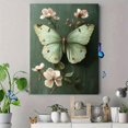 thumbnail image 4 of Qisvanset Framed Canvas Wall Art 12x16 Inch Green Butterfly Floral Nature Home Office Decor, 4 of 5