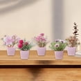 thumbnail image 1 of 5 piezas de flores artificiales en maceta, flores de imitación en maceta, mini plantas en maceta realistas, pequeñas plantas falsas para decoración Estilo B, 1 of 8