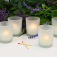 thumbnail image 5 of LumaBase Votive Candles in Glass Holders - Set of 12 (Frosted), 5 of 8