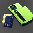 thumbnail image 2 of For iPhone 16 Pro Max Case Wallet with Slide Hidden Card Holder Slot Slim Dual Layer Heavy Duty Shockproof Hard PC Hybrid TPU Phone Case Kickstand Protective Cover,Green, 2 of 9