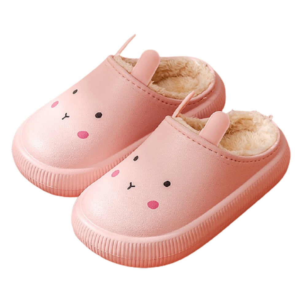Non-Slip Rubber Sole Toddler Walking Shoes Cute Cartoon Plush Warm Infant Sneaker Kids Home Slipper Baby Boys Girls Slippers 
