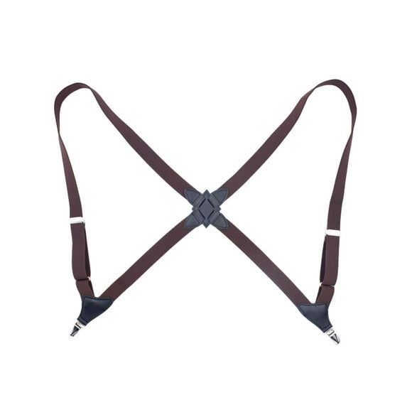 Becaristey Nylon Alternative Élégante aux Ceintures Traditionnelles Bretelles pour Hommes avec Pince Métallique Solide Largement Utilisé Café