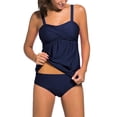 thumbnail image 1 of Avamo Women Backless Two Piece Swimsuit Tummy Control Bathing Suits Sleeveless Padded Seaside, 1 of 4