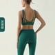 thumbnail image 5 of Chaleco ajustado de sensación desnuda, cintura alta cruzada, realce de cadera, pantalones deportivos rojos grandes, conjunto de Yoga sin línea de vergüenza, 5 of 5