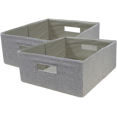 thumbnail image 2 of Better Homes & Gardens Half-Size Fabric Storage Bin, 2 Pack, Tan, 2 of 5