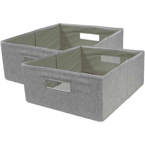Better Homes & Gardens HalfSize Fabric Storage Bin, 2Pack, Multiple