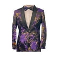 thumbnail image 2 of Mens Floral Prom Tuxedo in Purple Package w/ Matching Pants & Bowtie, 2 of 3