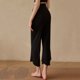 thumbnail image 5 of TaTaai Women Loose Fit Solid Color Wide Leg Cropped Yoga Pants Pilates Sports Pants High Waist Stretchy Breathable Non See-through Machine Washable Gym Casual Wear Gift, 5 of 5
