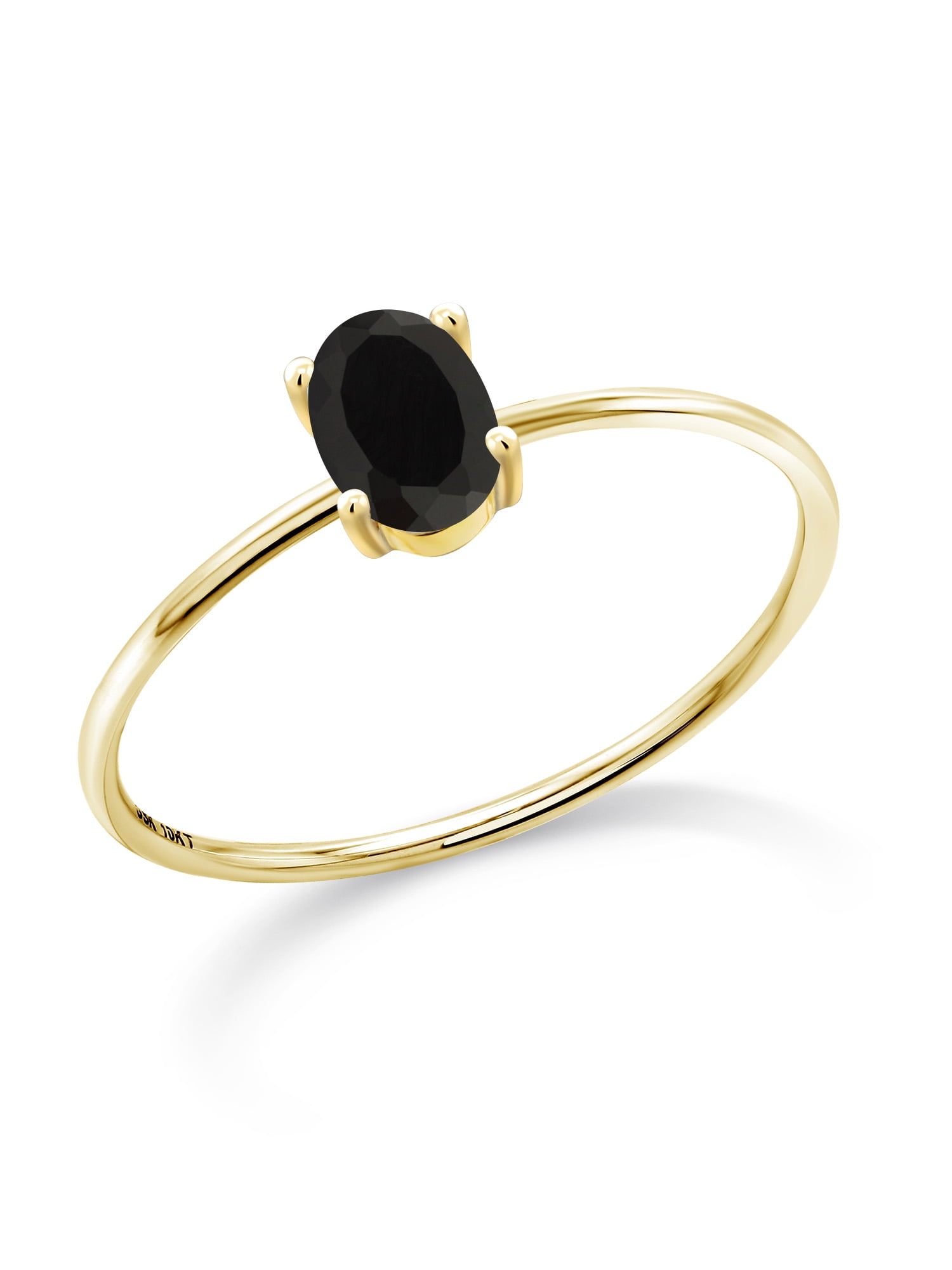 black onyx gold ring
