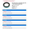 thumbnail image 2 of Rear Pinion Seal - Compatible with 1970 - 1987 Chevy Monte Carlo 1971 1972 1973 1974 1975 1976 1977 1978 1979 1980 1981 1982 1983 1984 1985 1986, 2 of 2
