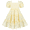 Yellow, variant on Girls Ruffle Layer Square Loose Puff Short Sleeve Summer Princess 4 Years