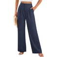 thumbnail image 5 of Tawop Womens Pants Petite Elastic Pants for Women Women's Dress Pants with Pockets Business Casual Pants Strechy Utility Straight Slacks Female Office Pull on Trousers, 5 of 8