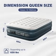 thumbnail image 6 of Zimtown 18" Queen Air Mattress with Two Chamber, Elevated Inflatable Bed with Built-in Pump, Protable Airbed for Outdoor Indoor Camping, Gray & White, 6 of 7