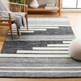 thumbnail image 2 of SAFAVIEH Kilim Adam Striped Polyester Area Rug, Ivory/Black, 6' x 9', 2 of 9