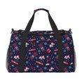 thumbnail image 1 of Xecao Winter Skiing Snowflakes Pattern ​Lightweight Crossbody Weekender Bag Mesh Side Pockets Padded Handles Sports Outdoor Gear Organizer, 1 of 7