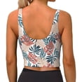 thumbnail image 2 of Yiaed Tropical Leaves Print Ladies Waistcoat Women Sports Vest Vest Sports Women Sports Top Yoga Vest for women-XX-Large, 2 of 8