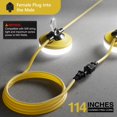 thumbnail image 3 of LED Construction String Lights 50FT, 5000 LM, 5000K Daylight LED String Work Lights, 50W Temporary Lighting for Job Site, 3 of 7