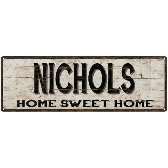 NICHOLS Rustic Home Sweet Home Sign Gift 6x18 Metal Decor 106180084174