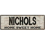 NICHOLS Rustic Home Sweet Home Sign Gift 6x18 Metal Decor 106180084174