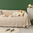 thumbnail image 2 of Solid Color Cotton Thread Blanket Simple Cushion Ins Wind Sofa Cover Double-Sided Available Four Seasons Fashion Lunch Blanket, 2 of 5