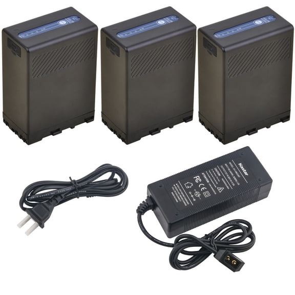 Kastar Battery 3 Pack and D-Tap Rapid Charger for Sony BP-U65 BP-U68 BC-U1 BC-U2 Sony PMW-160 PMW-200 PMW-300 PMW-EX1 PMW-EX1R PMW-EX3 PMW-EX3R PMW-EX160 PMW-EX260 PMW-EX280 PMW-F3 PMW-F3K PMW-F3L